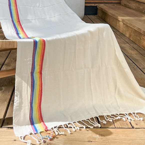 Beach Towel, Rainbow, begie - Picture 4 of 9